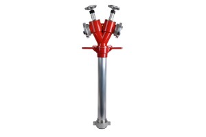 Hydrantenstandrohr DN 80 mit Absperrung 2xB DIN 14375