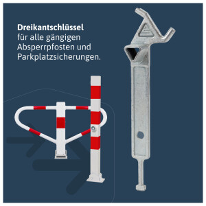 Dreikantschlüssel für Absperrpfosten, 4210T22113