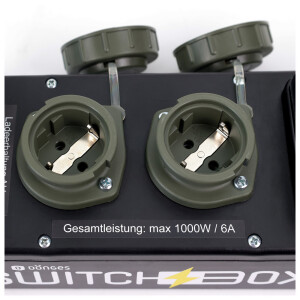 Switchbox für redundante Zeltbeleuchtung, 230 V, 1.000 W, 6 A