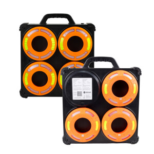 LED-360° Signalleuchten-Set für Verkehrsleitkegel im Koffer
