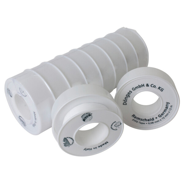 PTFE-Dichtungsband 0,08 x 12 mm, Rollenlänge 12 m