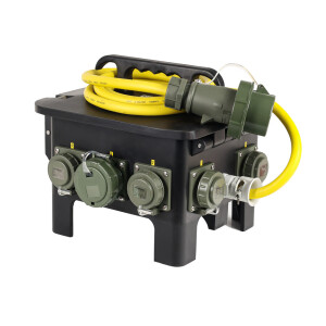 Vollgummiverteiler 32A mit FI/LS 1x32A, 2x16A, 6xSchuko -...