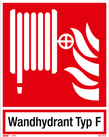 Brandschutzschild ISO 7010 / F002 Wandhydrant Typ F