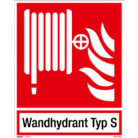 Brandschutzschild ISO 7010 / F002 Wandhydrant Typ S