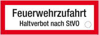 Textschild Feuerwehrzufahrt