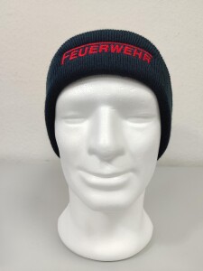 Strickmütze, dunkelblau wahlweise mit oder ohne...