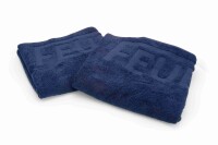 Duschtuch mit FEUERWEHR Einwebung marineblau