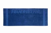 Duschtuch mit FEUERWEHR Einwebung marineblau