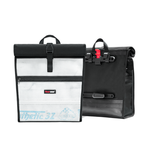 FEUERWear Fahrradtasche Sam aus Recycelten Feuerwehrschlauch schwarz, rot oder weiß