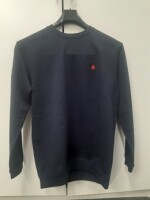 Sweatshirt, 1/1 Arm, marineblau mit roter Flamme
