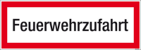 Textschild Feuerwehrzufahrt