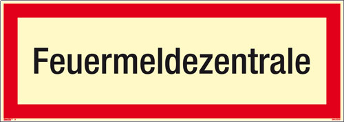 Textschild Feuermeldezentrale