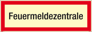 Textschild Feuermeldezentrale