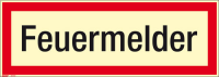 Textschild Feuermelder