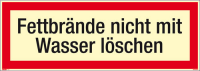 Textschild Fettbrände