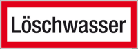 Textschild Löschwasser