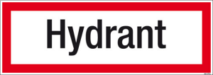Textschild Hydrant