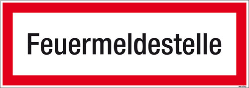 Textschild Feuermeldestelle