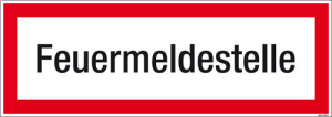 Textschild Feuermeldestelle