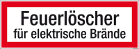 Textschild Feuerlöscher
