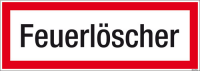 Textschild Feuerlöscher