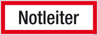 Textschild Notleiter