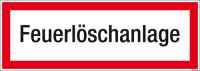 Textschild Feuerlöschanlage