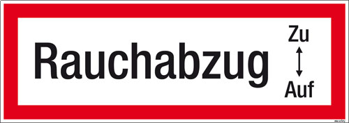 Textschild Rauchabzug