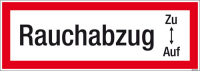 Textschild Rauchabzug
