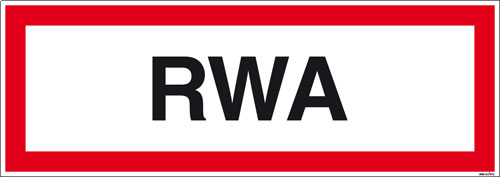 Textschild RWA