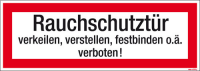 Textschild Rauchschutztür