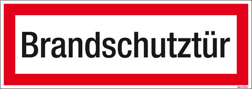 Textschild Brandschutztür