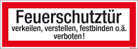 Textschild Feuerschutztür
