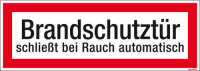 Textschild Brandschutztür