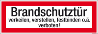 Textschild Brandschutztür