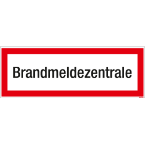 Textschild Brandmeldezentrale