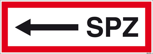 Textschild SPZ