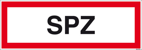 Textschild SPZ