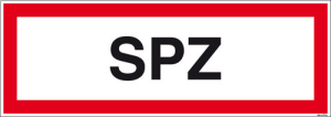 Textschild SPZ