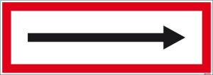 Textschild Richtungspfeil