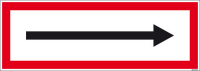 Textschild Richtungspfeil
