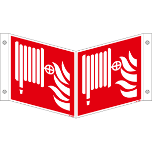 Brandschutzschild ISO 7010 / F002 Löschschlauch