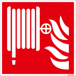 Brandschutzschild ISO 7010 / F002 Löschschlauch