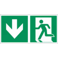Rettungszeichen ISO 7010 / E001 Notausgang nachleuchtend