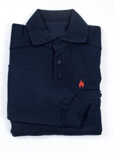 Polo-Sweater FireBlaze mit rotem Stick