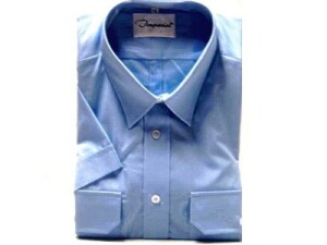 Uniformhemd, 1/2 Arm, hellblau, Mischgewebe (55/45) 43/44