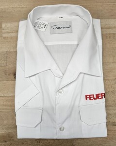Uniformhemd mit Schultertunnel NRW 1/2 Arm weiß mit...