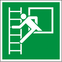 Rettungszeichen ISO 7010 / E016 Notfenster mit...