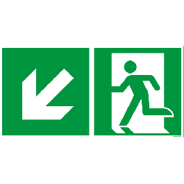 Rettungszeichen ISO 7010 / E001 Rettungsweg...