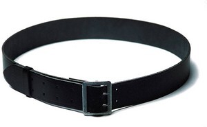 Gürtel mit Zweidornschnalle, schwarz 90